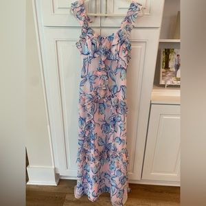 NWOT Lilly Pulitzer Riland Maxi Dress Chasing the Sun Print